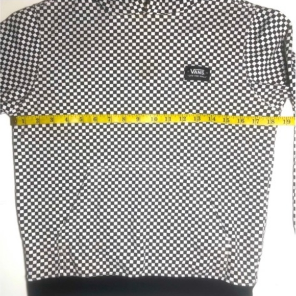 Boys Vans Checkers Hoodie Sz Small Checkerboard Pullover Front Pouch Pocket - Picture 5 of 8